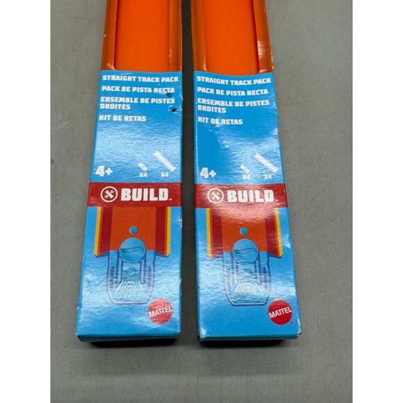 set of 2 Hot Wheels Track Builder Unlimited Straight Track Pack 90cm/3ft+ 4 Pack - Picture 3 of 7